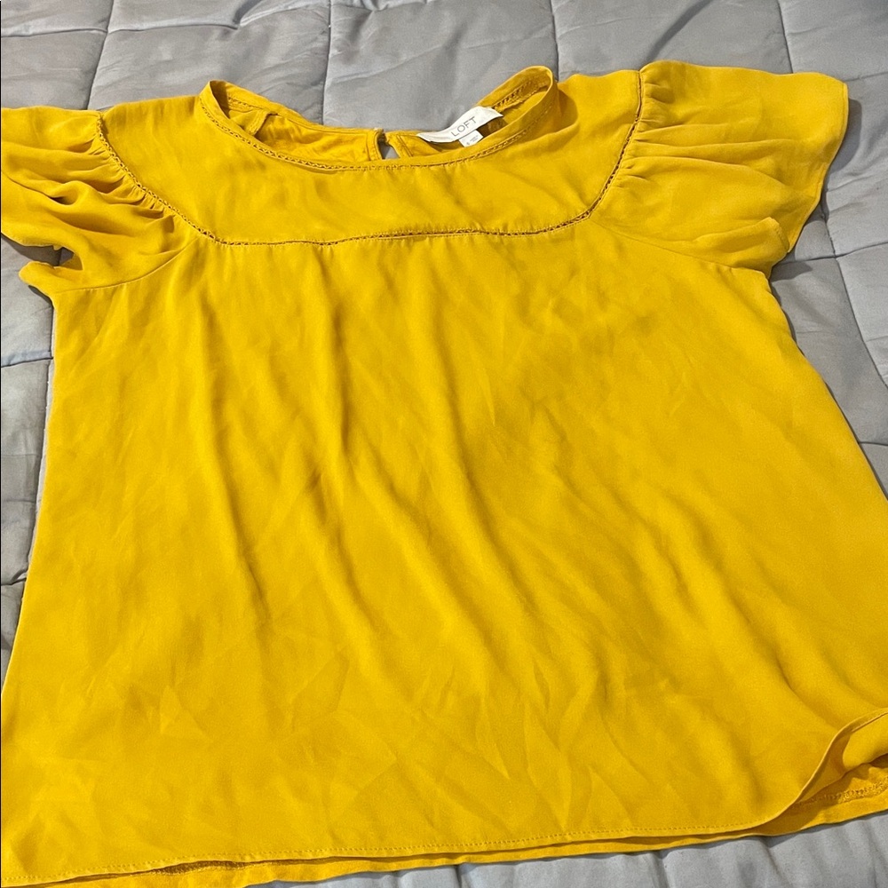 LOFT Yellow Blouse